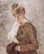 The woman wearing the shawl Berthe Morisot